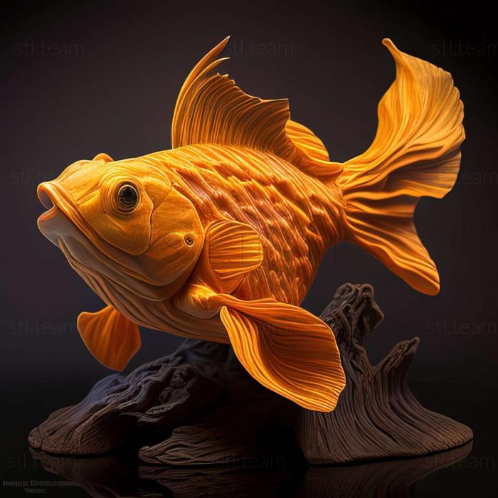 3D model Chocolate oranda fish (STL)